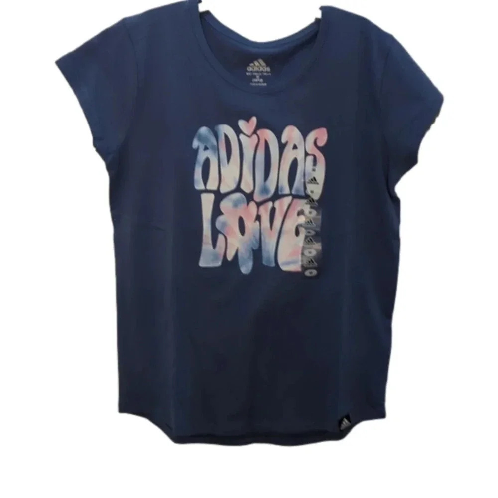 Adidas scoop neck graphic tee